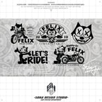 "Felix the Cat" Theme Sticker Collection (5 stickers)