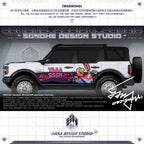 Jeep Wrangler/Ford Bronco Sticker "Mr. Crab"(Contact for other models)