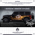 JEEP Wrangler/Gladiator Sticker Kit "Fear of the Deep"(cover sticker + air intake sticker + body sticker)