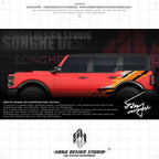 Ford Bronco Raptor sticker（black/orange）
