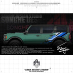 Ford Bronco Raptor Sticker（black/blue）
