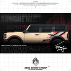 Ford Bronco Raptor Sticker（gray/red）